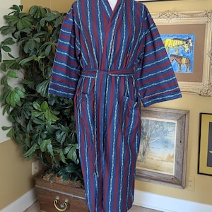 Vintage 1980&#39;s Towncraft Brushed Velour Robe by JC Penney - Bathrobe - Size M/L