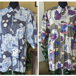 Your Choice - Vintage 1990s St Croix Short-Sleeved Cotton Casual Shirt - Size Large - Tiki Shirt - Y2K