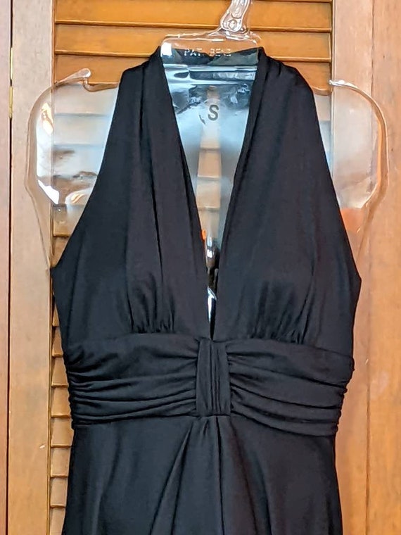 Vintage 1990's Jersey Hi-Lo Little Black Dress - … - image 4
