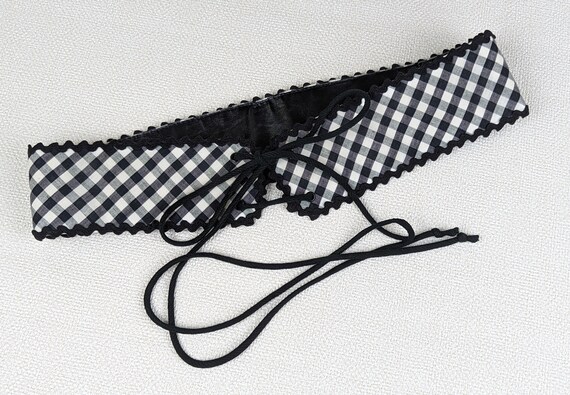 Vintage Groovy 1970s Pique and Gingham Maxi Dress… - image 7