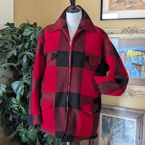 Vintage Soo Woolen Mills Red Long Sleeve Men's Hunting Style