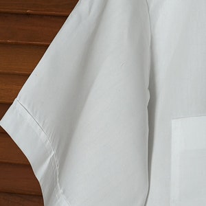 Vintage Arrow Mid-Century 100% Cotton White Short-Sleeved Men's Dress Shirt Size X-Large Arrow Bi-Way image 4
