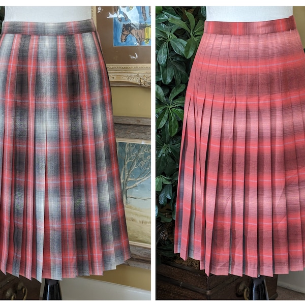 Vintage NOS Reversible Pendleton Woolen Mills Pleated Wool Skirt - Medium - New With Tags