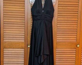 Vintage 1990's Jersey Hi-Lo Little Black Dress - Size XX-Small / X-Small