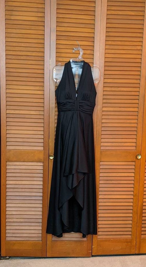 Vintage 1990's Jersey Hi-Lo Little Black Dress - … - image 1