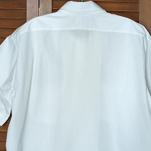 Vintage Arrow Mid-Century 100% Cotton White Short-Sleeved Men's Dress Shirt Size X-Large Arrow Bi-Way image 6