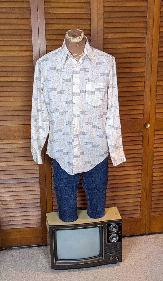Groovy Vintage 1970s K-Mart Men's Casual Shirt - Size M