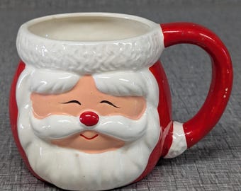 Vintage Enesco Ceramic Santa Mug