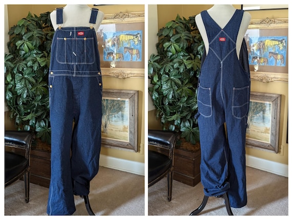 Vintage Dickies Bib Overalls - Made in USA - 40 W X 30 L