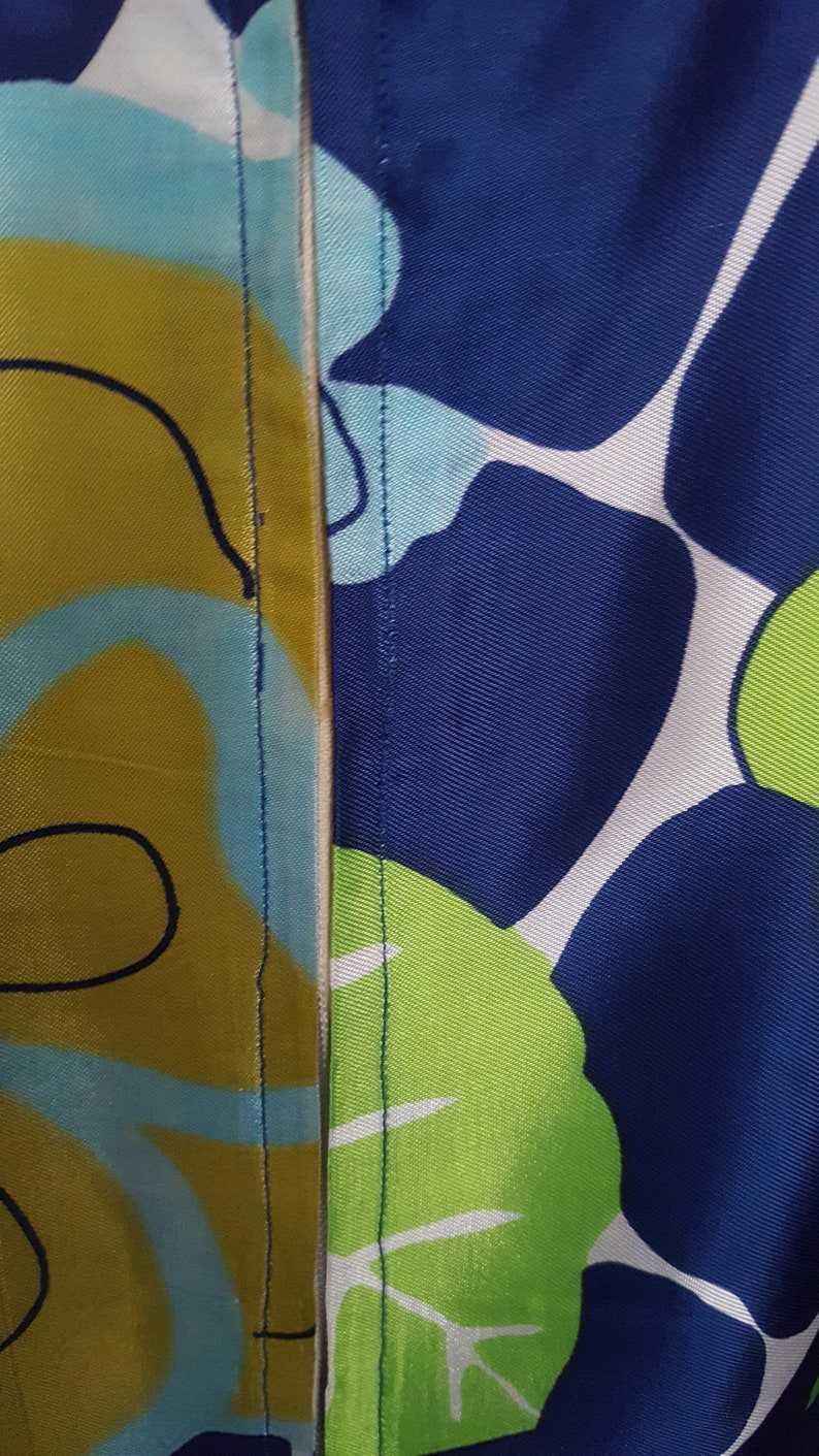 Vintage Flower Power Border Print Sheath Dress Size 8