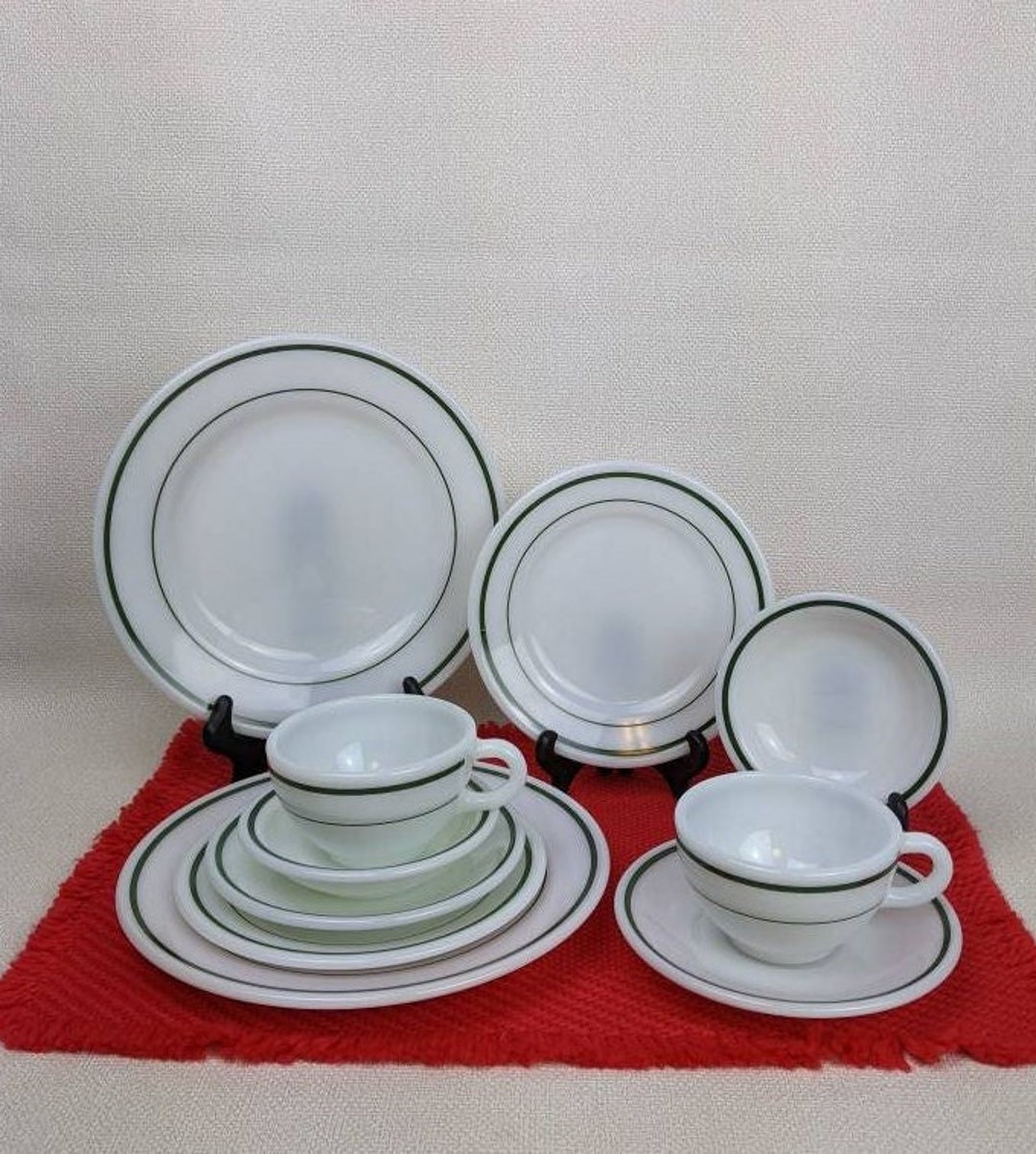 Vintage Pyrex Tableware Opal White Milk Glass Diner Dishes by Corning ...