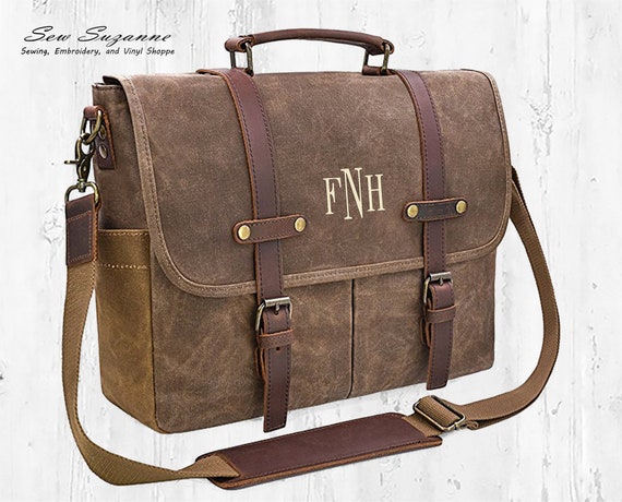 Monogrammed messenger bag Clearance