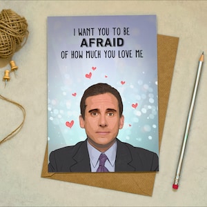 The Office - Michael Scott - Cartão de felicitações engraçado, cartão de amor, cartão de aniversário, presente de dia dos namorados