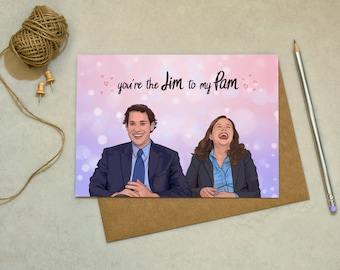 The Office - Jim to my Pam - Soulmates - Greetings Card