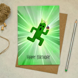Final Fantasy - Cactus - Carte d'anniversaire