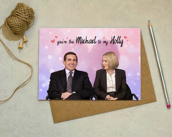 The Office - Michael Scott to my Holly - Soup Snakes - Greetings Card, Funny, Love, Anniversary, Valentine's