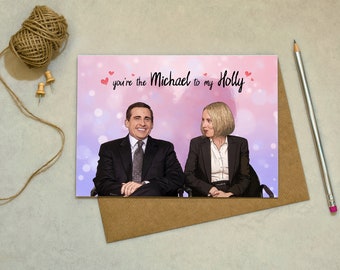 The Office - Michael Scott to my Holly - Serpientes de sopa - Tarjeta de felicitación, Divertido, Amor, Aniversario, San Valentín