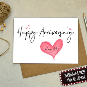 Gepersonaliseerde jubileumkaart - wenskaart - liefde, verjaardag, jubileum, Valentijnsdag