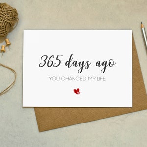 365 dias atrás - Cartão de cumprimentos | amor cartão comemorativo | Cartão de aniversário