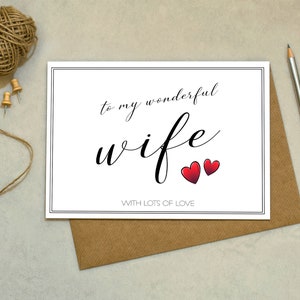 Aan mijn geweldige vrouw - wenskaart - liefdeskaart, jubileumkaart, Valentijnsdagkaart, verjaardagskaart