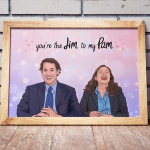 The Office TV Show Poster: Jim and Pam Art Print