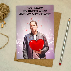 Eminem - Slim Shady - Rap God - Biglietto d'auguri di San Valentino per anniversario d'amore