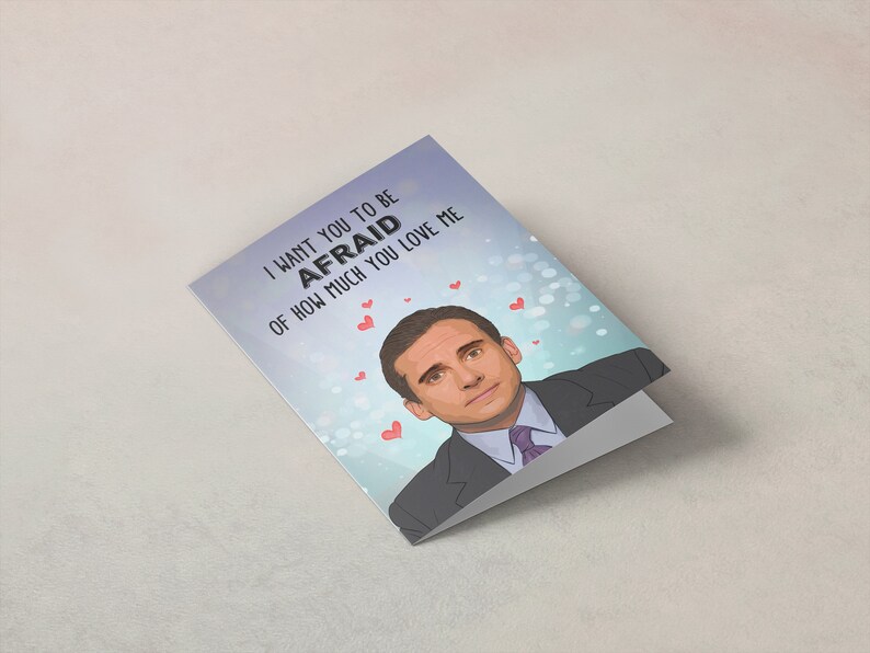 The Office Michael Scott Funny Greetings Card Love Card - Etsy