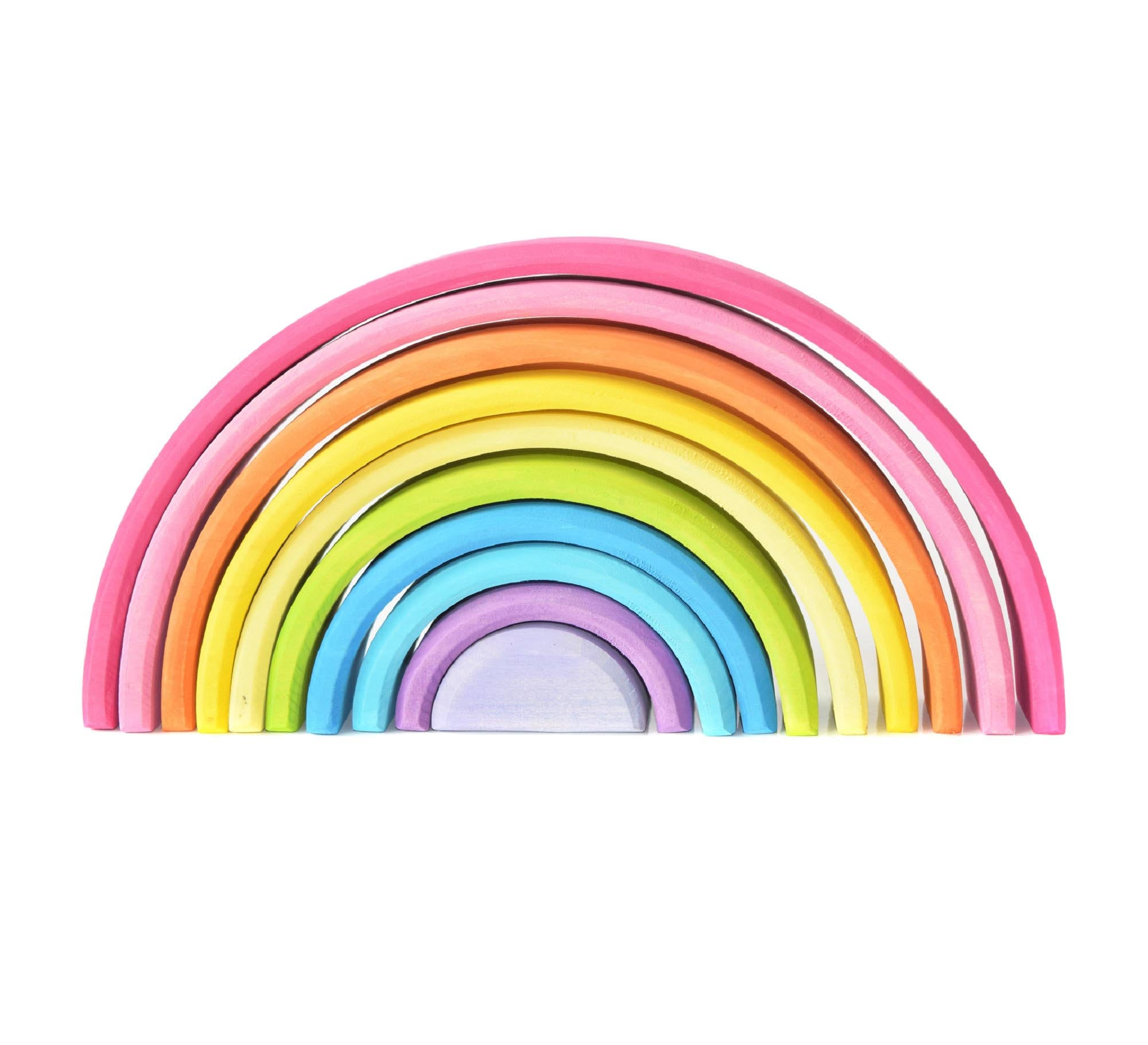 Wooden rainbow toy Rainbow stacker Rainbow stacking toy Wooden Etsy