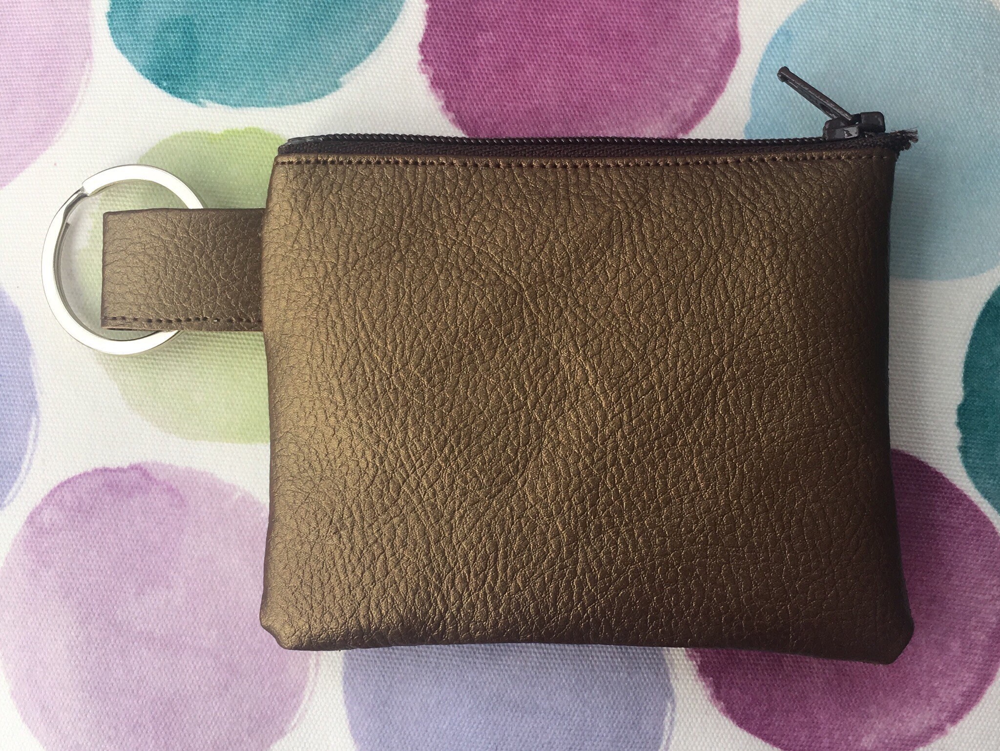 Handmade Faux Leather Coin Purse with Keychain Personalised Etsy