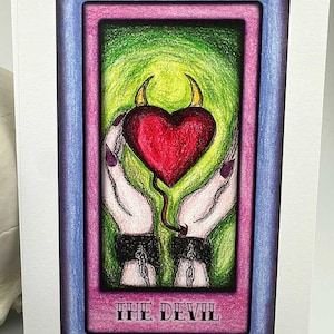 The Devil Twisted Tarot Card Art Print