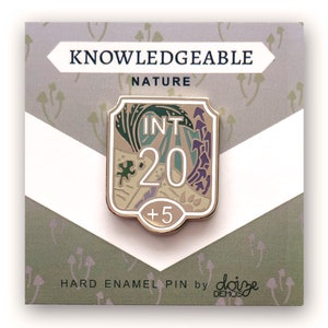 Intellect+5 Knowledgeable, Nature - Ability Score Series - Hard enamel pin