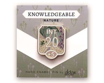 Intellect+5 Knowledgeable, Nature - Ability Score Series - Hard enamel pin