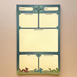 Hier sind Be Dragons Kampagne Session Notizen für Tabletop RPGs