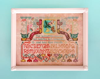 Ephemeral Sampler Counted Cross Stitch Pattern - DIGITAL