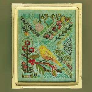Canary Yellow Counted Cross Stitch Pattern - DIGITAL