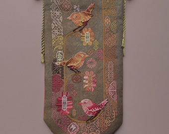 Pink Wren Counted Cross Stitch Pattern - DIGITAL