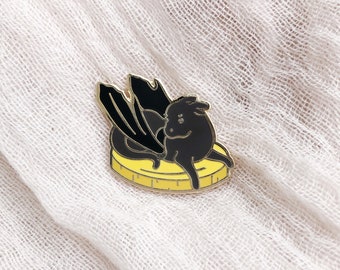 Coin hoarding tiny dragon - Tiniest Hoard - Hard enamel pin