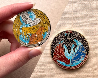 Metallic and Chromatic Dragons Good/Evil Challenge coin D2