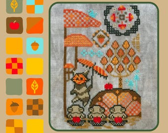 Fall Seeds Counted Cross Stitch Pattern - DIGITAL