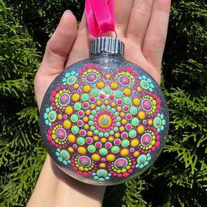 Colorful Mandala Ornament | Dot Mandala Art | Mandala Art | Holiday Art | Christmas Ornament