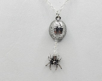 Brain and Spider Crystal Necklace