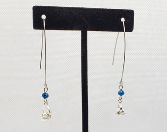 Threader Skull Earrings