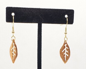 Copper Leaf Earrings