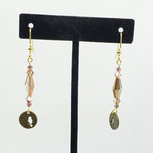 Gold Bird Dangle Earrings