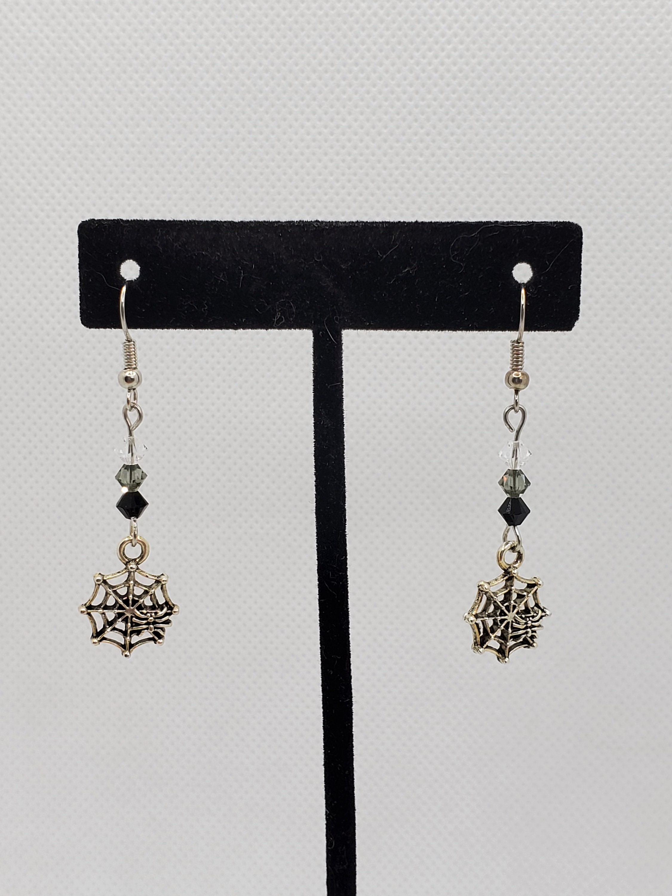 Swarovski Crystal Spiderweb Earrings
