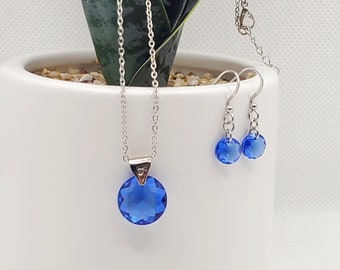 Silber Swarovski Kristall Halskette Sets