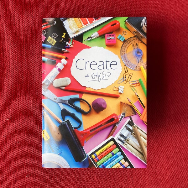 Create with Andy G book - this publication includes creative tasks to inspire, alongside sketchbook to be creative, 48 pages