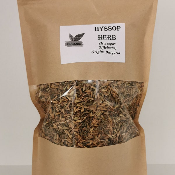 Hyssop | Organic Herbs| Natural| Organic Herbs Hyssop| Dried Herb Organic Hyssop Herb, c/s (Hyssopus officinalis)| Natural Herb| Botanical