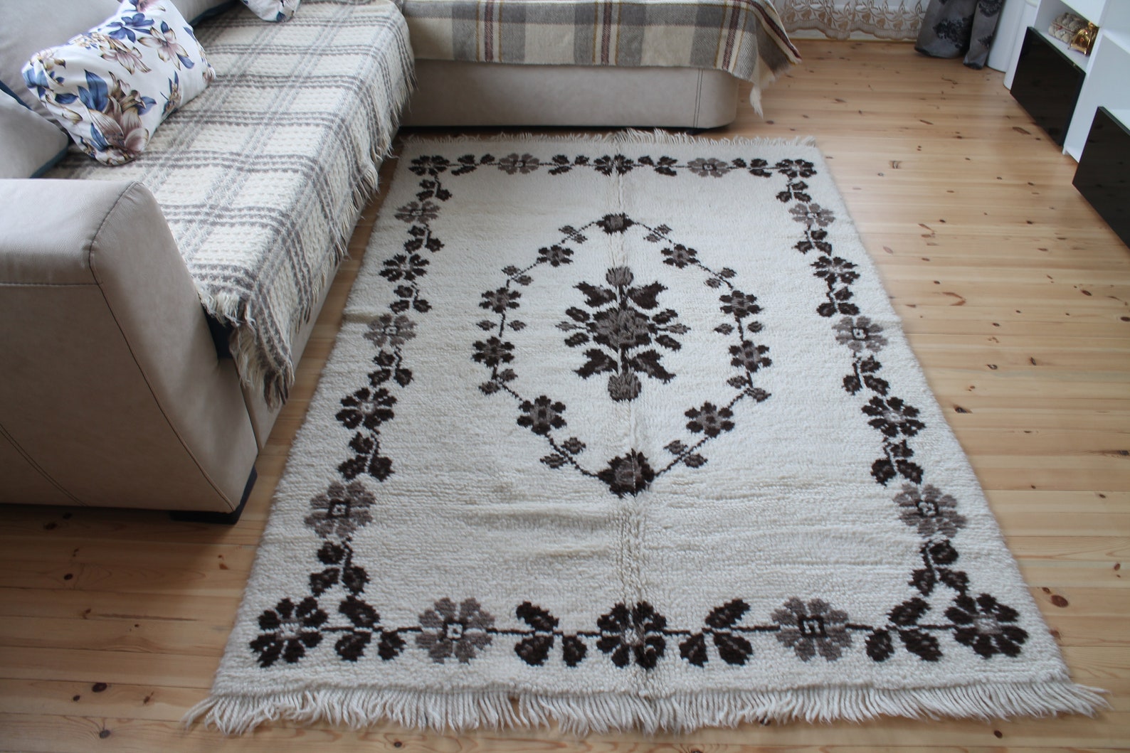 Shag Rug Vintage Hand Woven Wool Blanket. Woolen Blanket Etsy