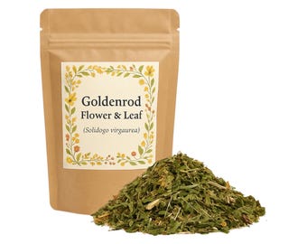 Gullrisblomma och blad | Gullrisste | Gullrisblomma | Solidago Premium Grade | Örtbaserad